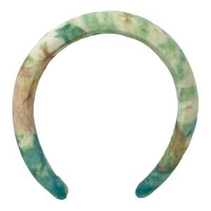 BP Nordstrom Tie Dye Printed Headband Green Padded 1.5” New Without Tags